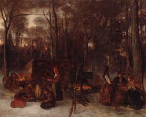Tasting the Sugar by Eastman Johnson Oil Painting