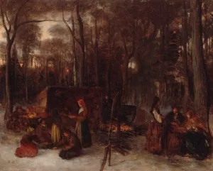 Tasting the Sugar by Eastman Johnson Oil Painting