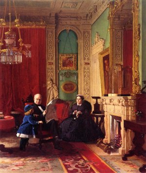 The Brown Family by Eastman Johnson Oil Painting