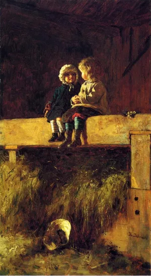 The Confab by Eastman Johnson - Oil Painting Reproduction