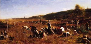 The Cranberry Harvest, Island of Nantucket by Eastman Johnson - Oil Painting Reproduction