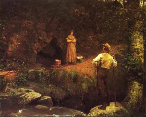 The Early Lovers by Eastman Johnson - Oil Painting Reproduction