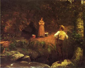 The Early Lovers Oil painting by Eastman Johnson