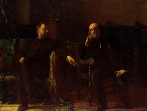 The Funding Bill by Eastman Johnson Oil Painting