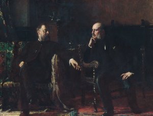 The Funding Bill by Eastman Johnson Oil Painting