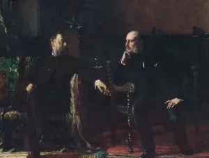 The Funding Bill by Eastman Johnson Oil Painting