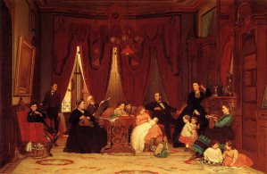 The Hatch Family Oil painting by Eastman Johnson