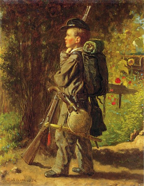 The Little Soldier by Eastman Johnson - Hand-Painted Oil Painting Reproduction