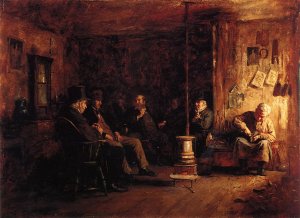 The Nantucket School of Philosophy by Eastman Johnson Oil Painting