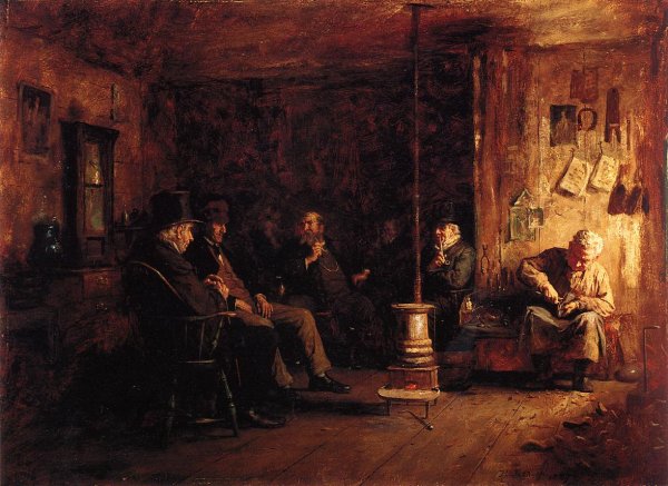 The Nantucket School of Philosophy by Eastman Johnson - Hand-Painted Oil Painting Reproduction