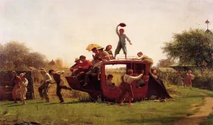 The Old Stage Coach painting by Eastman Johnson