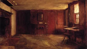 The Other Side of Susan Ray's Kitchen - Nantucket by Eastman Johnson Oil Painting