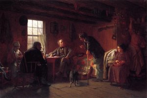 The Pension Claim Agent by Eastman Johnson Oil Painting