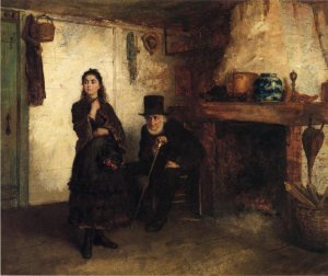 The Reprimand by Eastman Johnson Oil Painting