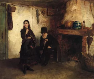 The Reprimand by Eastman Johnson Oil Painting