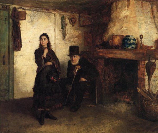 The Reprimand by Eastman Johnson - Hand-Painted Oil Painting Reproduction