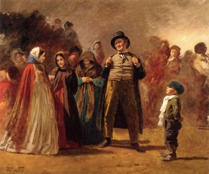 The Story Teller of the Camp by Eastman Johnson Oil Painting
