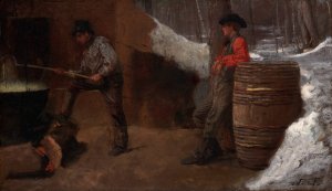 The Sugar Camp by Eastman Johnson Oil Painting