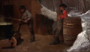 The Sugar Camp by Eastman Johnson Oil Painting