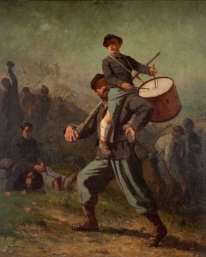 Wounded Drummer Boy by Eastman Johnson Oil Painting