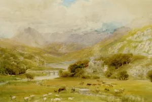 Aproaching Storm at Campel Curig Wales by Ebenezer Wake Cook Oil Painting