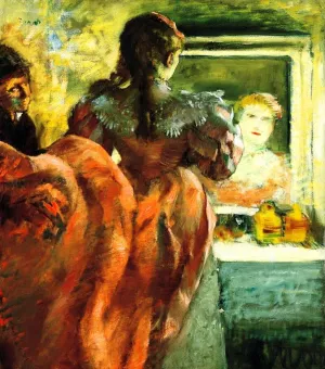 Actress Before the Mirror in Her Dressing Room by Edgar Degas Oil Painting