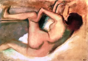 After Bathing painting by Edgar Degas