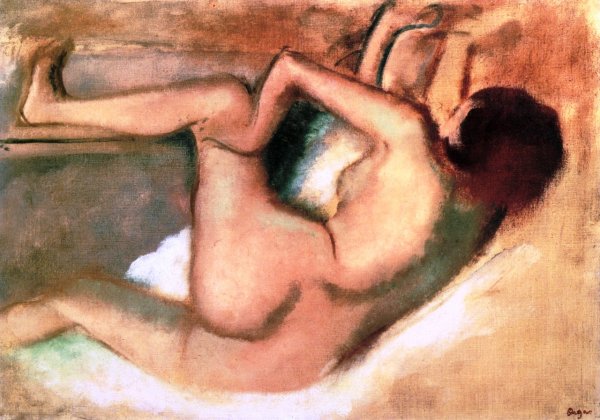 After Bathing by Edgar Degas - Hand-Painted Oil Painting Reproduction