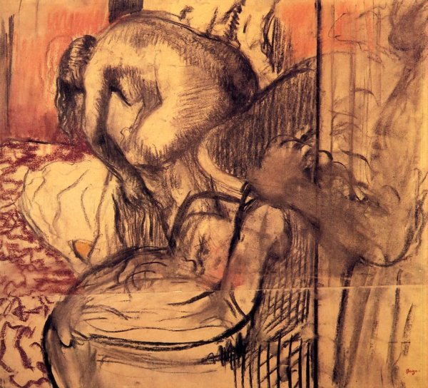 Main Product Photo of After the Bath 4 Painting by Edgar Degas