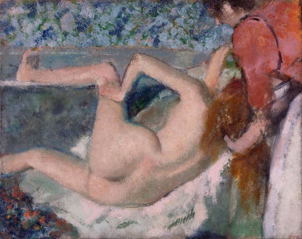 After The Bath by Edgar Degas - Hand-Painted Oil Painting Reproduction