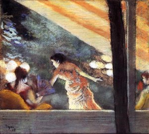 At the Cafe des Ambassadeurs Oil painting by Edgar Degas