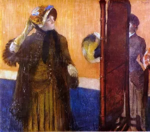 At the Milliner's by Edgar Degas - Oil Painting Reproduction