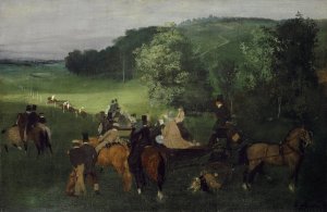 At the Racecourse by Edgar Degas Oil Painting