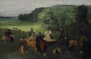At the Racecourse by Edgar Degas Oil Painting