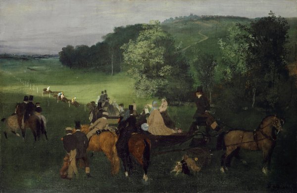 At the Racecourse  by Edgar Degas - Hand-Painted Oil Painting Reproduction
