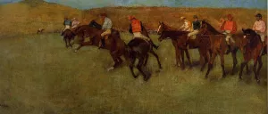At the Races - Before the Start by Edgar Degas - Oil Painting Reproduction