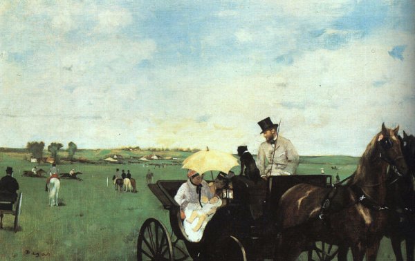 At the Races in the Country by Edgar Degas - Hand-Painted Oil Painting Reproduction