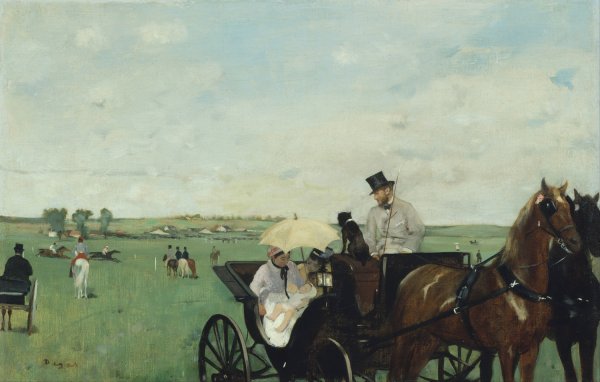 At The Races In The Countryside  by Edgar Degas - Hand-Painted Oil Painting Reproduction