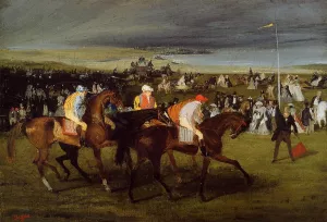 At the Races: the Start by Edgar Degas Oil Painting