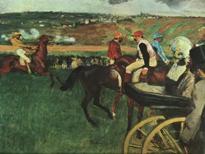 At the Races by Edgar Degas - Oil Painting Reproduction
