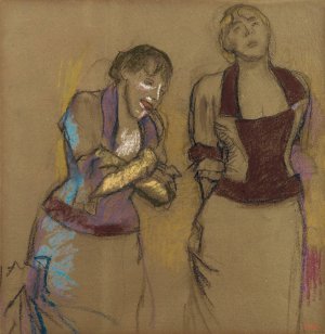 Au Cafe-Concert, Deux Chanteuses by Edgar Degas Oil Painting