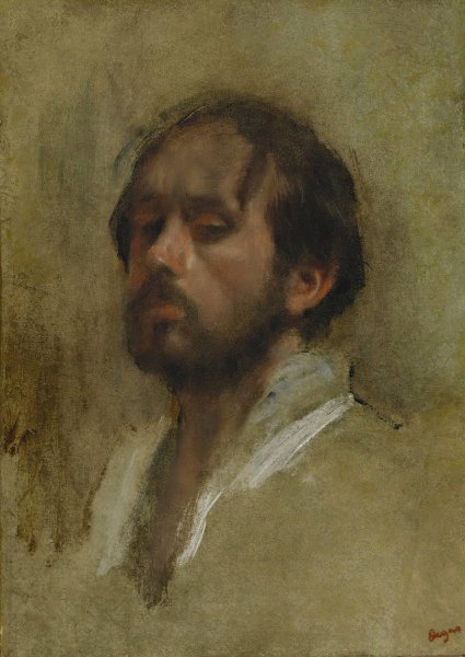 Autoportrait  by Edgar Degas - Hand-Painted Oil Painting Reproduction