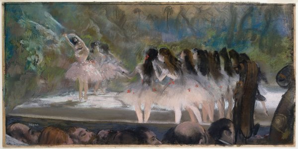 Ballet at the Paris Opera  by Edgar Degas - Hand-Painted Oil Painting Reproduction