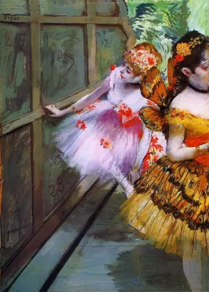 Ballet Dancers in Butterfly Costumes Detail by Edgar Degas Oil Painting