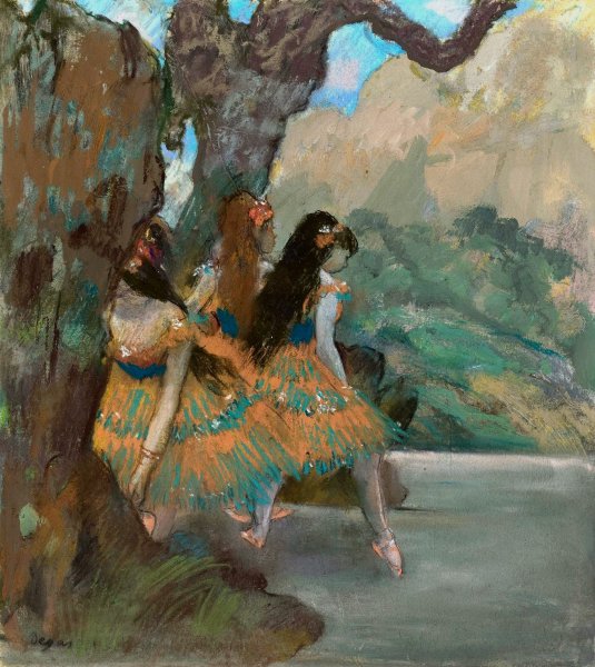 Ballet Dancers  by Edgar Degas - Hand-Painted Oil Painting Reproduction