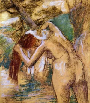 Bather by the Water by Edgar Degas - Oil Painting Reproduction