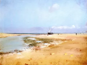 Beach at Low Tide II by Edgar Degas Oil Painting
