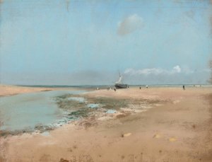 Beach at Low Tide by Edgar Degas Oil Painting