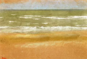Beach at Low Tide by Edgar Degas Oil Painting
