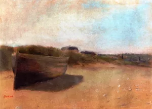 Beached Boats by Edgar Degas Oil Painting